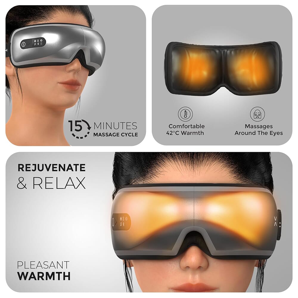 ISoothe Eye Massager With Speaker- Black